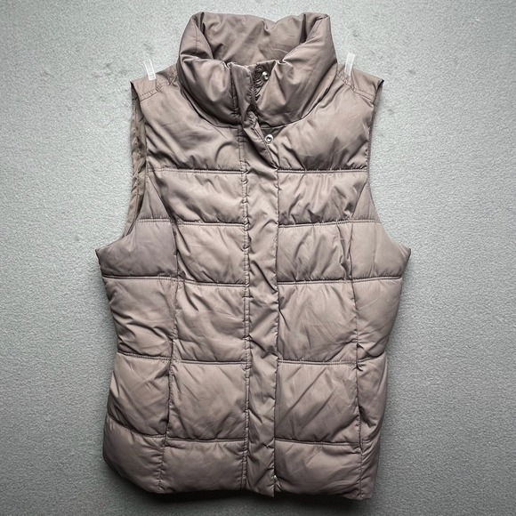 GAP Jackets & Blazers - Gap Women Brown‎ Puffer Vest S Quilted Sleeveless Outerwear Mock Neck Warm
